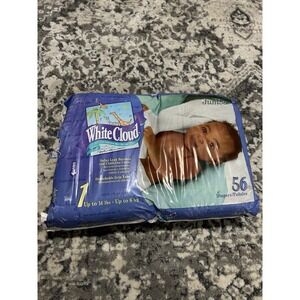 Vintage White Cloud Diapers Size 1